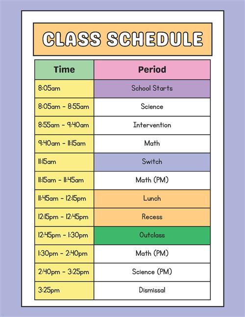 Daily Schedule